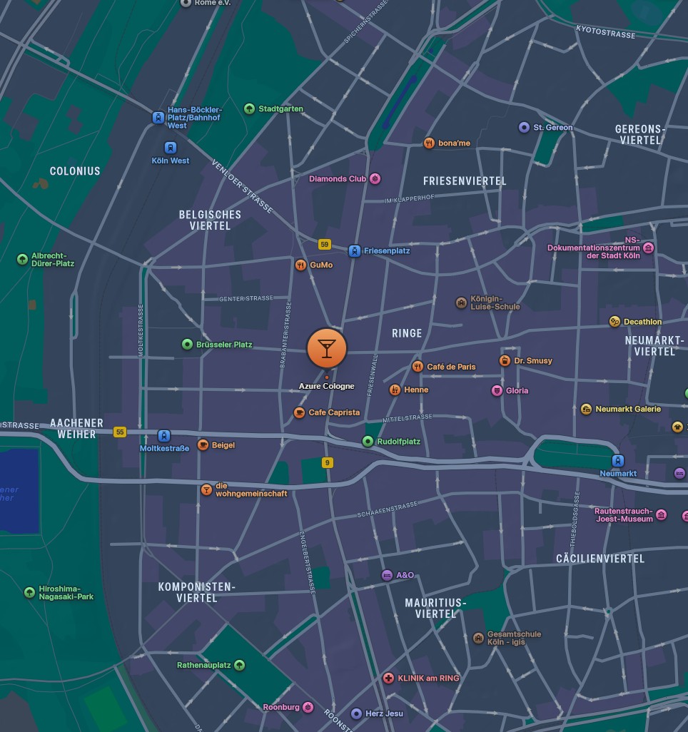 Azure Cologne auf Google Maps - Hohenzollernring 25, Köln